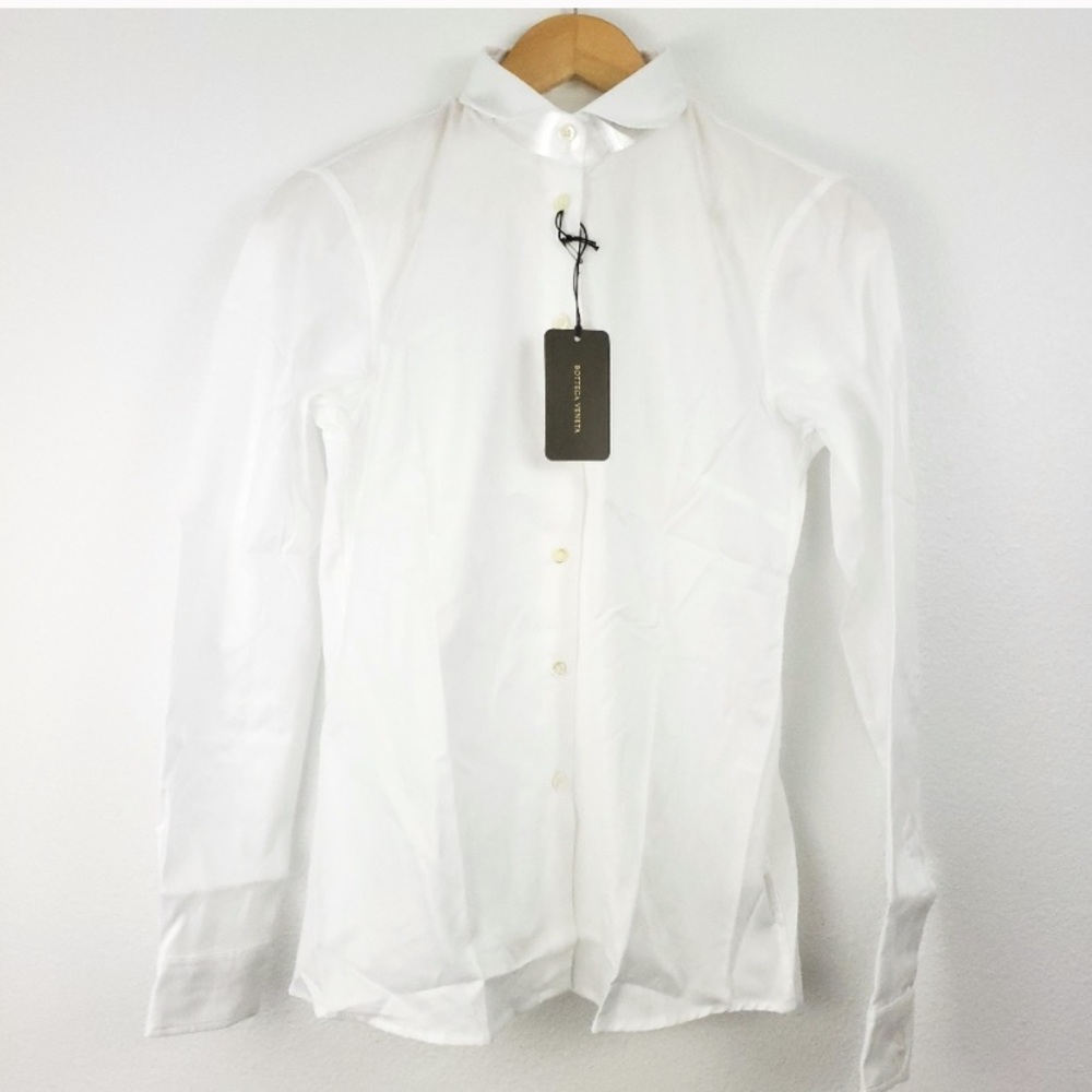 NWT Bottega Veneta White Button-Up Shirt